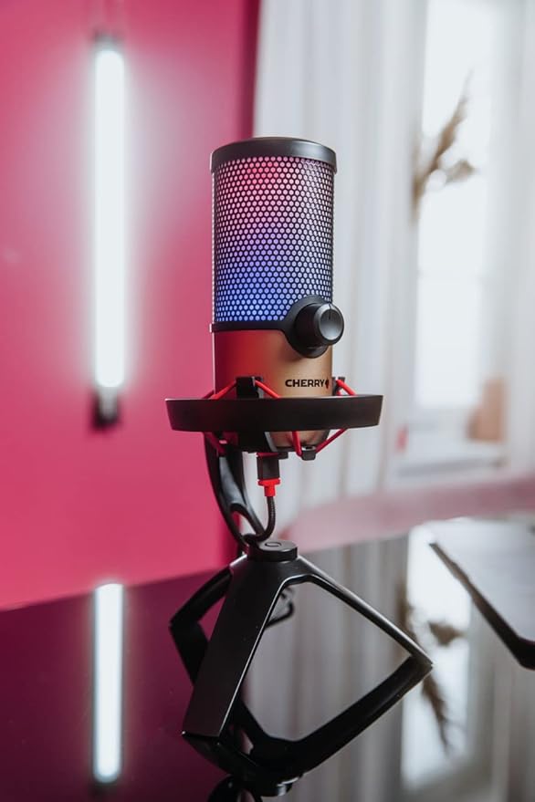Cherry UM Series 3.0, 6.0 and 9.0 PRO RGB USB Microphone for PC, Mac, Gaming, Recording, Streaming, Podcasting, Studio and Computer Condenser. (UM 9.0 RGB PRO)
