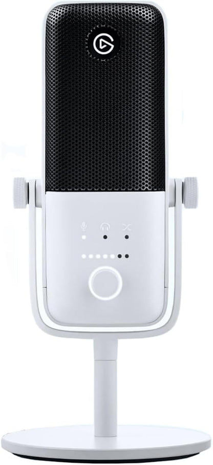 Elgato Wave:3 White - Premium Studio Quality USB Condenser Microphone for Streaming, Podcast, Gaming and Home Office, Free Mixer Software, Anti-Distortion, Plug ’n Play, for Mac, PC