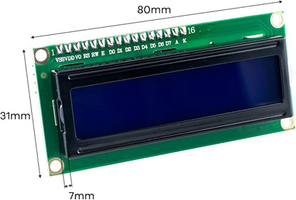 Hosyond 3pcs I2C IIC 1602 LCD Display Module 16x02 LCD Screen Module for Arduino Raspberry Pi
