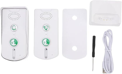 Heayzoki 2 Way Voice Intercom, IP54 Water Proof Wireless Intercomunicador with 5 Adjustable Volume Levels 1000mAh Battery, 1640ft Range Indoor Outdoor System for Home Office