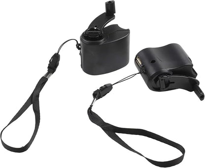 2PCS USB Hand Crank Charger Generator Manual Dynamo Power Supply for Mobile Phones and Digital Devices Portable Backup Energy Source for Travel and Outdoor Use