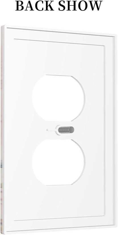 Bvtewkhz Floral Birds Morris Duplex Outlet Decorative Outlet Covers Light Switch Plate Electrical Receptacle Switchplate For Bathroom Kitchen Bedroom