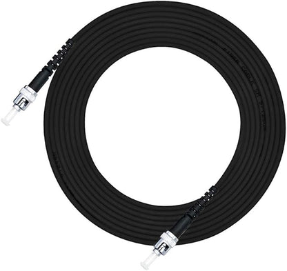Jeirdus 100M ST to ST Outdoor Armored Simplex SM Fiber Optic Cable Jumper Optical Patch Cord Singlemode 9/125 100Meters 328ft ST-ST