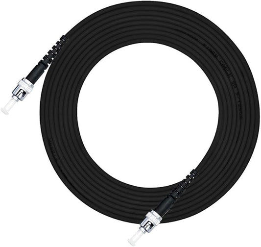 Jeirdus 50M ST to ST Outdoor Armored Simplex 9/125 SM Fiber Optic Cable Jumper Optical Patch Cord Singlemode 50Meters 160ft ST-ST