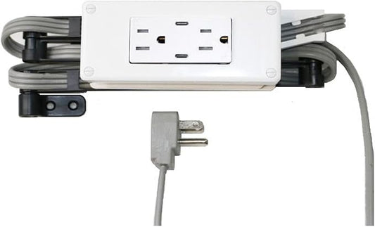 My Tidy Space (2) PD30W USB-C (2) 15 Amp Compact Drawer Docking Station Outlet Plugs