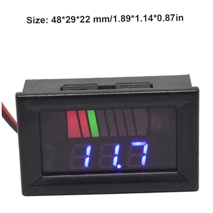 Battery Charge Level Indicator Universal Car Battery Capacity Meter Tester Checker 12V-60V Blue Car Tester Motorcycle Checker Capacity Meter