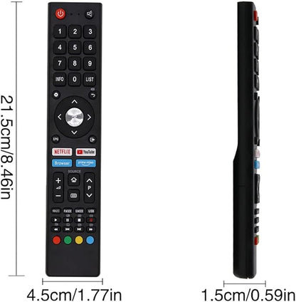 MATCOM New Smart TV Remote Control for CHIQ Smart TV U55H7A U58H7A U43H7A Controller with Aiwa Led Remote (GCBLTV02BDBIR) black