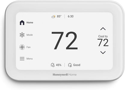 New Honeywell Home X8S Smart Thermostat with Video Doorbell Compatibility, IAQ Control, and Customizable Touchscreen Display, White