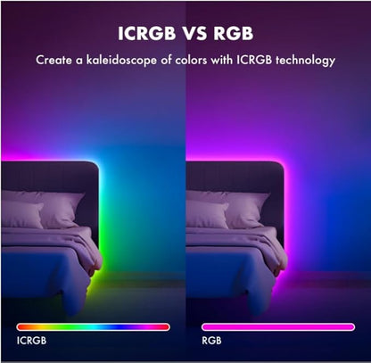 ATHONO 166 ft I(2 Rolls of 83ft) C+RGB,Led Lights for Bedroom,Music Sync Color Changing,Led Strip Lights,with Remote App Control, Led Lights for Room Home Kitchen Decor Party