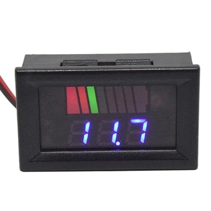 Battery Charge Level Indicator Car Battery Capacity Meter Tester Checker 12V-72V Blue Motorcycle Checker Auto Tester Fuel Gauge Indicator