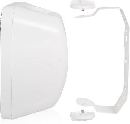 Sound Town Commercial Restaurant Bluetooth Amplifier + Surface-Mount Speaker Set, with One 6-Zone 70V/100V Amplifier with Bluetooth, 4 x 6.5-Inch Surface-Mount Speakers, White (STCA180X4MS6W)
