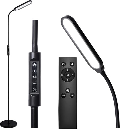 CeSunlight CRI95+ Floor Lamps for Living Room, 18W 3000LM Standing Lamp with 3 Color Temps, Gooseneck Adjustable Dimmable Lamp with Remote, Touch Control for Bedroom, Office, Tattoo Light
