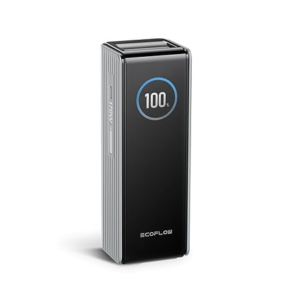 EF ECOFLOW Rapid Power Bank 25,000mAh, 170W Portable Charger with Dual 140W USB-C Ports for Multi-Device Charging, Smart TFT Screen, Compatible with iPhone 17/16/15/14, Samsung, Laptop (Silver)