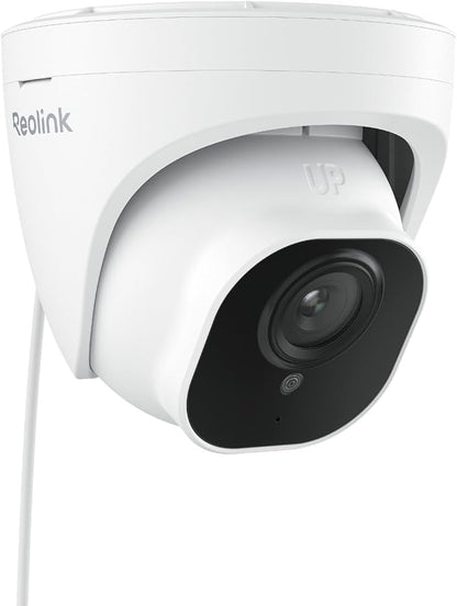 REOLINK Wired Security Camera Outdoor, IP PoE Dome Surveillance Camera, Smart Human/Vehicle Detection, Work with Smart Home, 100ft 5MP HD IR Night Vision, Up to 512GB microSD Card, RLC-520A