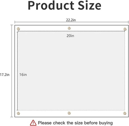 Kalami 16x20 Clear Acrylic Wall Mount Picture Frame Self Adhesive, No Drill Holes Floating Frameless Large Photo Frame for Paintings Portrait Landscape Poster or Other Artworks