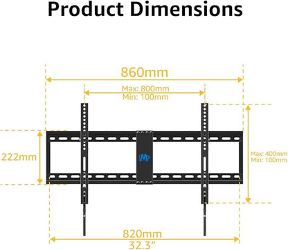 Mounting Dream Tilt TV Wall Mount for Most 42-84 inch TV, Universal Tilt TV Mount Wall Bracket with Low Profile Design, Max VESA 800x400mm and 132 LBS, Easy for Centering on 16", 18", 24", 32" Studs
