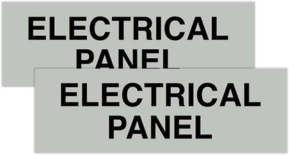 All Quality Basic Electrical Panel Sign - Fire Regulation Safety Compliance Sign - Lt Gray - Medium (2 Pack)