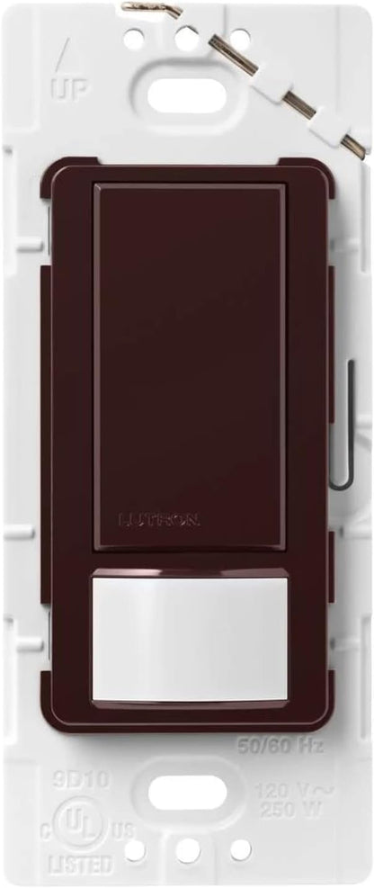 Lutron Maestro Motion Sensor Light Switch Indoor for Bathroom, Garage, Laundry Room, Closet, Occupancy Sensor Light Switch, Single-Pole, No Neutral, MS-OPS5M-BR