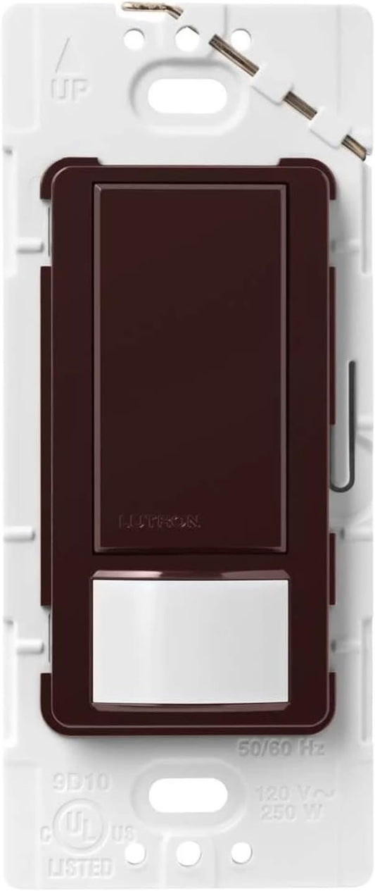 Lutron Maestro Motion Sensor Light Switch Indoor for Bathroom, Garage, Laundry Room, Closet, Occupancy Sensor Light Switch, Single-Pole, No Neutral, MS-OPS5M-BR