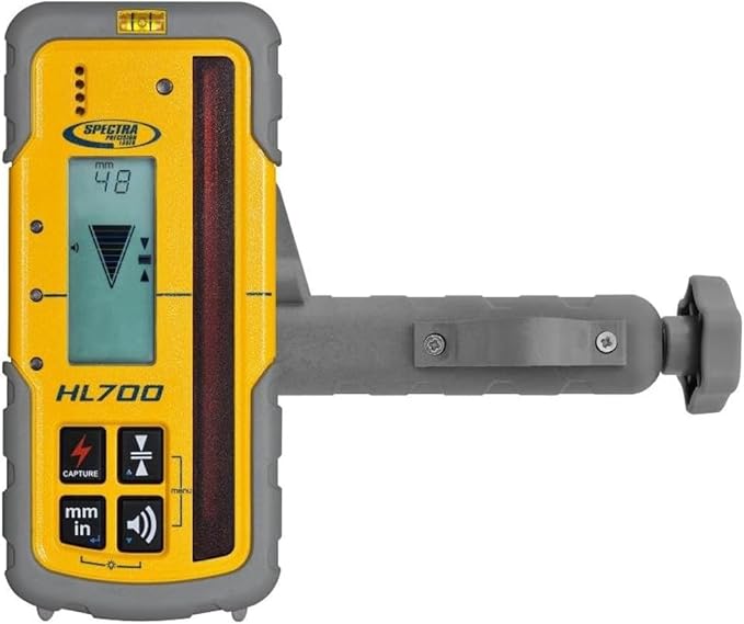 Spectra Precision HL700 Laserometer with Rod Clamp for Rotary Laser Levels, Digital Readout Receiver for Construction Grade Checking, Elevation Control and Survey Layout Applications