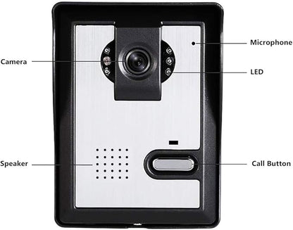 AMOCAM Wired Video Intercom Doorbell System 4.3 Inches HD LCD 2- Monitor Video Door Phone Bell Kits IR Night Vision Indoor Outdoor Camera DoorBell Intercom Doorphone Telephone Style 1V2