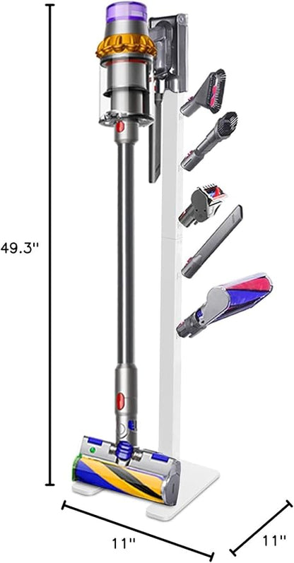 XIGOO Storage-Stand-Docking-Station-Holder Compatible with V15 Detect V11 V10 V8 V7 V6 Cordless Vacuum Cleaners, Stable Metal Organizer Rack(White, 5 Hooks)