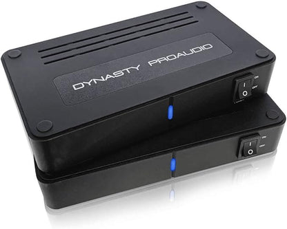 DYNASTY PROAUDIO WSA-5RP Wireless Surround Sound Rear Speakers Kit with 2 x 50W Amplifier Built-in, 5.2G / 5.8GHz Dual Band Selectable, Total 106 RF Channel Auto Switching, Black
