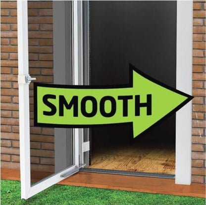 Touch 'n Hold Smooth Dual Door Closer System (Green) – Heavy-Duty - Touch-Button Hold Open Feature & Smooth Closing Motion - Storm & Security Door (Medium/Heavy Weight). New Door/Replace Old Unit