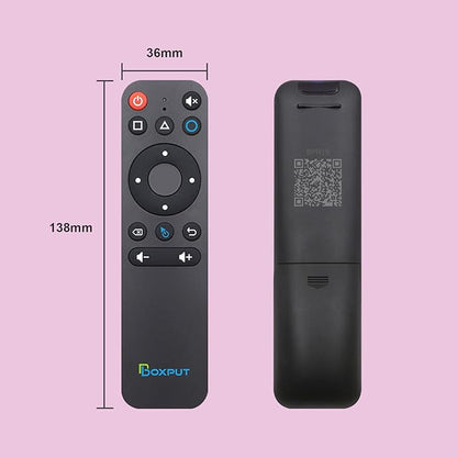BOXPUT BPR1S BT Remote IR Learning Remote with Air Mouse and Voice Control Universal Replacement Remote for ATV Android Box TV Stick Set-Top Box