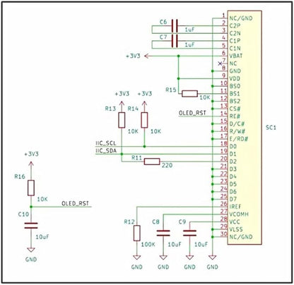 1.3inch LED Display Screen Combined with EC11 Rotary Encoders Module IIC Interfaces for Home Control Panel