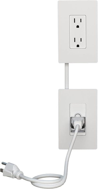 Legrand - Wiremold In-Wall Outlet Relocation Kit, White In-Wall Power Outlet Relocation Kit, 6 Foot In Wall Outlet Extender for Kitchen Remodel and Outlet Relocation, IWPE-WH