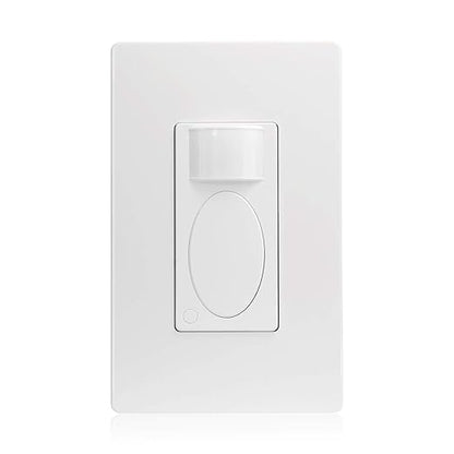 RAYZEEK Motion Sensor Switch with 3 in 1 Occupancy Sensor Switch/Vacancy Sensor Switch/Manual On-Off Switch,PIR Motion Sensor Light Switch,PC Fireproof(5A, Ground Wire Version)