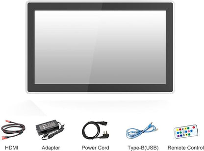 GreenTouch 21.5 Inch LED-Framed Touch Screen Monitor with HDMI VGA DP Interface,Front IP65/IK08 for Casino,Game Hall,KTV
