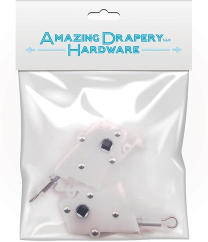 Amazing Drapery Hardware High Profile Wand Tilt Control 2ct - 1/4” Square Hole Heavy Duty Metal Mechanism for 2" Horizontal Blinds