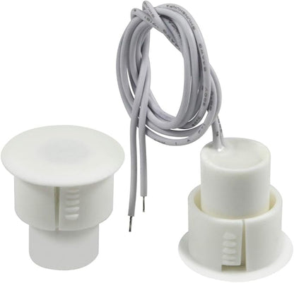 BNYZWOT Recessed Door Contacts NC Security Alarm Window Sensors With Magnetic Reed Switch. 3⁄4 Inch Door Contact Position Switches DCS Work with All Access Control and Burglar Alarm Systems White 5pcs