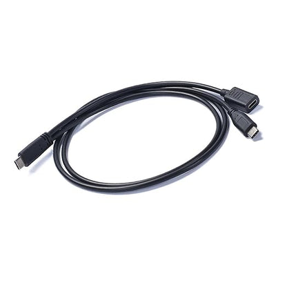 Yinziha Type C Male to Type C Male and Female Charging Cable Sound Card Connection Wire for Live Streaming and Mobile Devices
