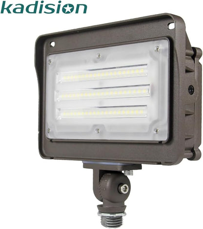 kadision LED Flood Light Outdoor with Dusk to Dawn Photocell, 50W 6500LM IP65 Waterproof Adjustable Knuckle Mount LED Flood Lights 5000K 100-277V ETL Listed