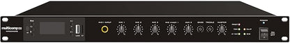 Class D Amplifier Mixer, 6 Input, 120W, 8 Ohm and 70V