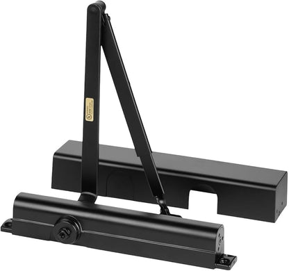 Dynasty Hardware Door Closer, Grade 1 Heavy Duty Commercial Hydraulic Closer, Self-Closing, Adjustable Spring Size 1-6, ADA Compliant, Surface Mount, Black, Series 8500
