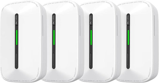 Siterlink Carbon Monoxide Detectors Plug in,10 Year Replaceable Battery Operated Co Monitor Alarm,Plug and Play Co Detector,Portable Carbon Monoxide Detector for Home,Traval,RV,Hotel GS846A 4 Pack