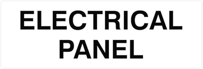 All Quality Basic Electrical Panel Sign - Fire Regulation Safety Compliance Sign - White - Large (1 Pack)