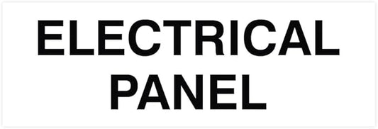 All Quality Basic Electrical Panel Sign - Fire Regulation Safety Compliance Sign - White - Large (1 Pack)