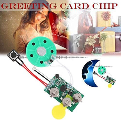 fosa DIY Greeting Card Chip, 60 Seconds Music Sound Audio Voice Recording Module Device Chip Recordable Sound Chip for Christmas Cards, Creative Gift Boxes, Jewelry Boxes, Crafts, Children's Toys