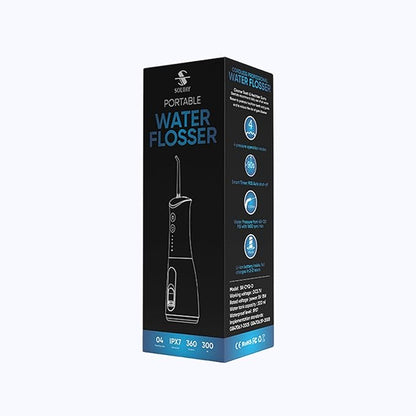 SOLIHY Cordless Water Flosser, Water Dental Flosser, Rechargeable Irrigation Cleaner,4 Modes Portable Water Flosser with 5 Nozzles, Water Flossers for Teeth, Dental Tools (Black)
