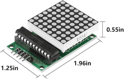 ACEIRMC 4pcs MAX7219 Dot Matrix Display Module Single-Chip Control LED Module DIY Kit for Arduino with 5pin Line