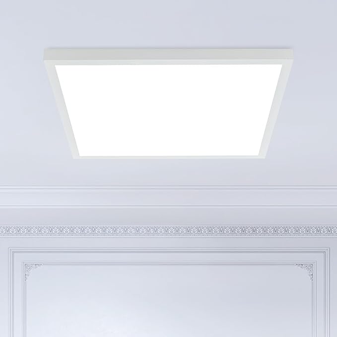 Mcacggo 2x2 FT Surface Mount LED Panel Light Dimmable & 3 Color Selectable 3000K/4000K/5000K - 40W 24x24 Inch LED Flush Mount Ceiling Light Low Profile, 100-277V, Bright 4400LM, ETL Listed, 2 Pack