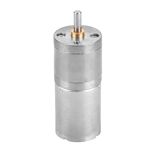 25mm DC 12V 25GA 370 Low Speed Metal Gear Motor for Electronic Locks Robots Electric Curtains and Doors Metal Gears Quiet High Performance for Mixers Monitoring Equipment and Pet Feeders