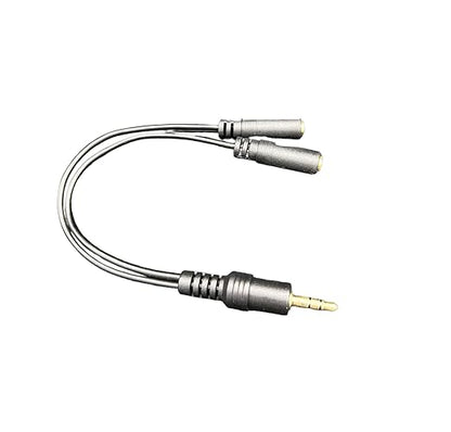 MasterStor Stereo Jack Splitter Cable3.5mm Male to 2 X Female Gold Plated Connector Adapter for Headphone Speakers, Mp3 Player, Mobile Phone,Laptop, PC,ipod (Black)