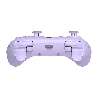 8Bitdo Ultimate 2C Hall Effect Joysticks and Hall Triggers Wired Controller for Windows PC and Android, with Remappable L4/R4 Bumpers, Turbo function & Rumble vibration (Purple)