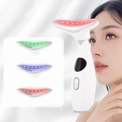 Sveekery Facial Sculptor with Red Light Therapy, Microcurrent & Vibration Massager, Portable Anti-Aging Device for Face and Neck Care, Wrinkle Reducer Face Lift Tool (White) – Valentine’s Gift